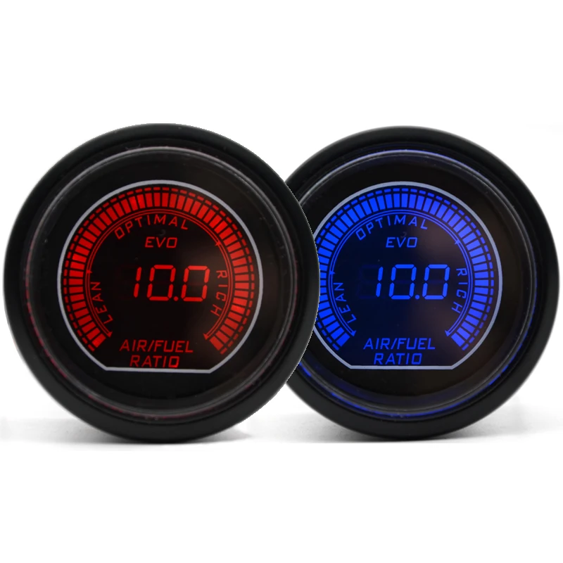 

Dragon Gauge Universal 2" 52mm Air Fuel Ratio Gauge Blue/Red Dual Led Color Digital LED Light Gauge Meter