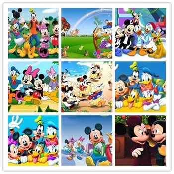 

5D Round Drill Modern Home Decor Diy Diamond Painting Needlework Full Diamond Embroidery Painting Cartoon Animals KBL