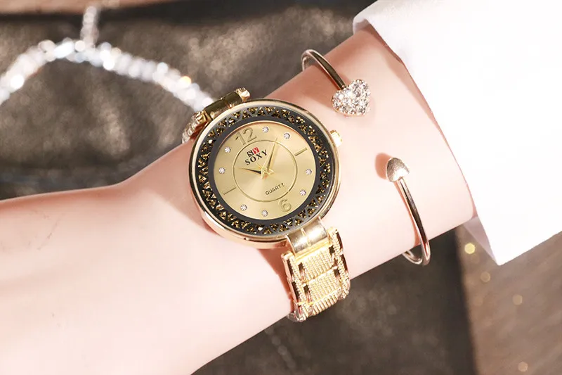 Reloj mujer Роскошные элегантные позолоченные женские часы с циферблатом часы женские часы браслет часы представительского класса horloges vrouwen