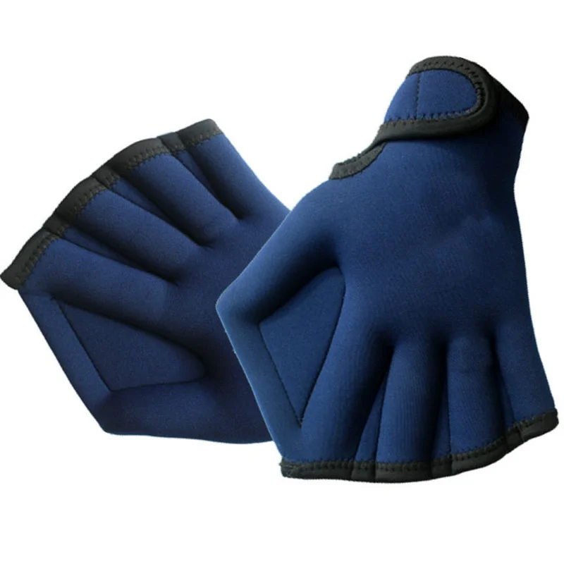 Спортивные Плавание ming перчатки с перепонками ручной сетчатый для плавания тренировочные перчатки для дайвинга оборудование серфинг вода плавательные перчатки - Цвет: Синий