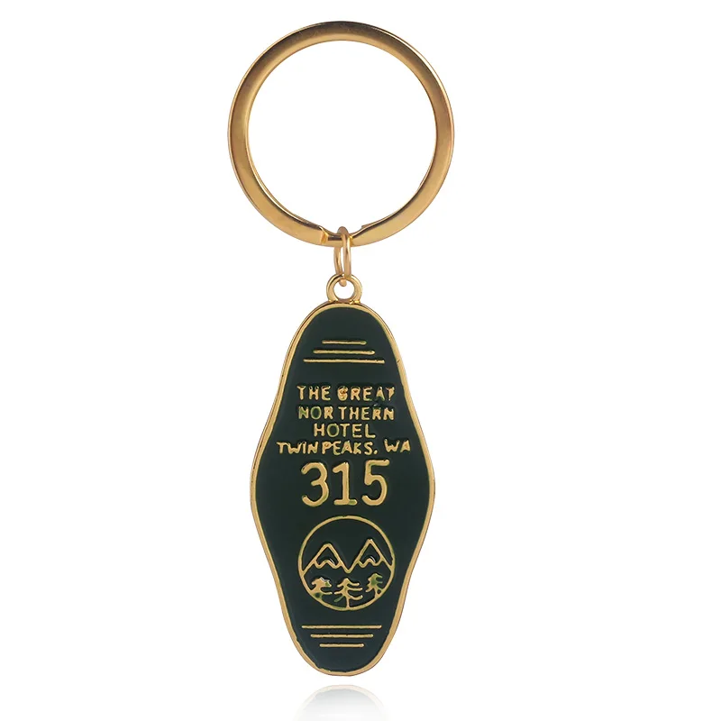 

American Twin Peaks TV Series Great North Hotel Room 315 Keychain Metal Pendant Auto Accessories Fan Accessories