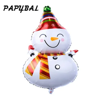 

50pcs Big Size 108*70CM Snowman Balloons Aluminium Foil Kids' Inflatable Globos Toy Christmas Decoration New Year Party Supplies