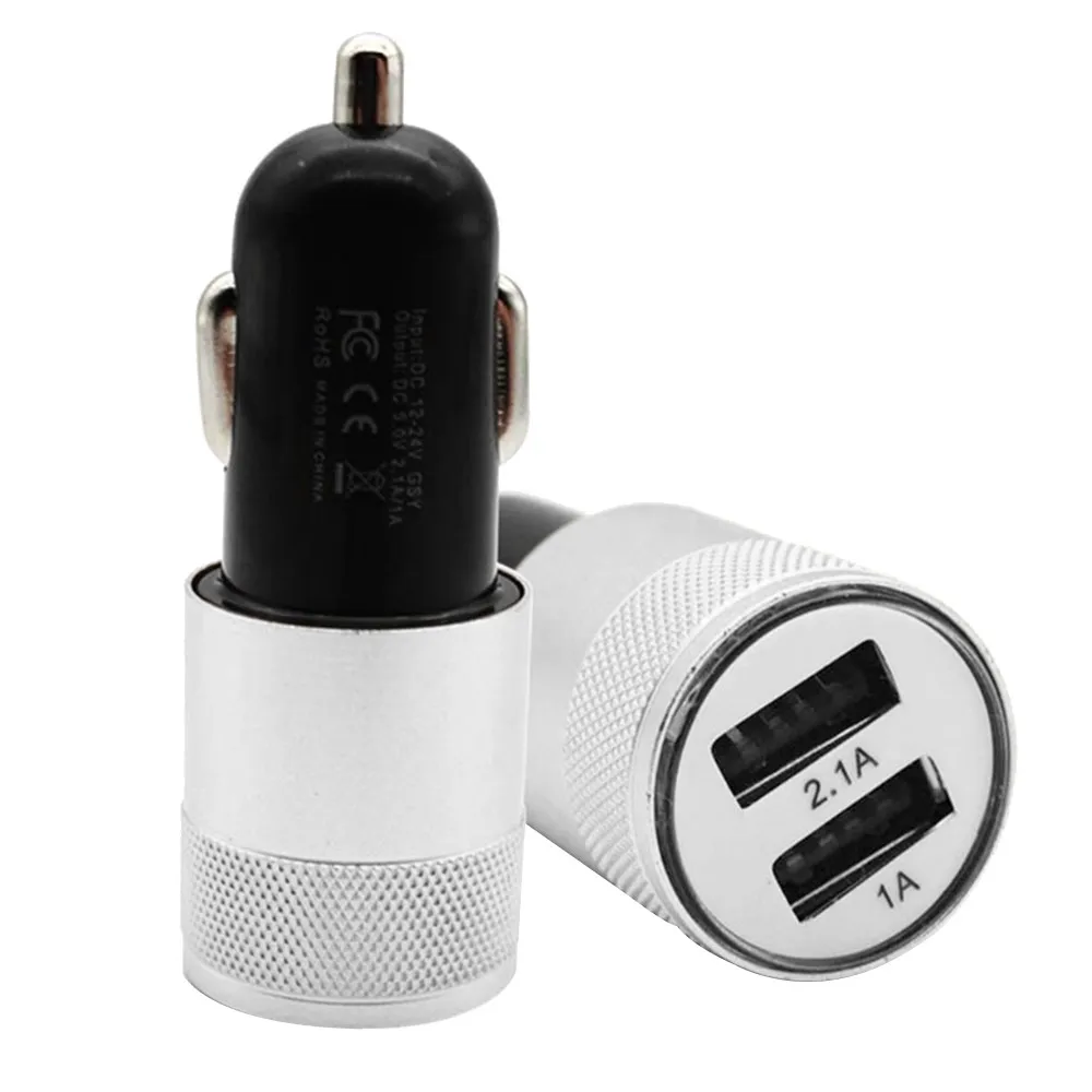 On Sale 5V 3.1A Mini LED Charger Dual 2-Port USB Charger Car Adapter for Smart Mobile Phone Fast Charge Y5