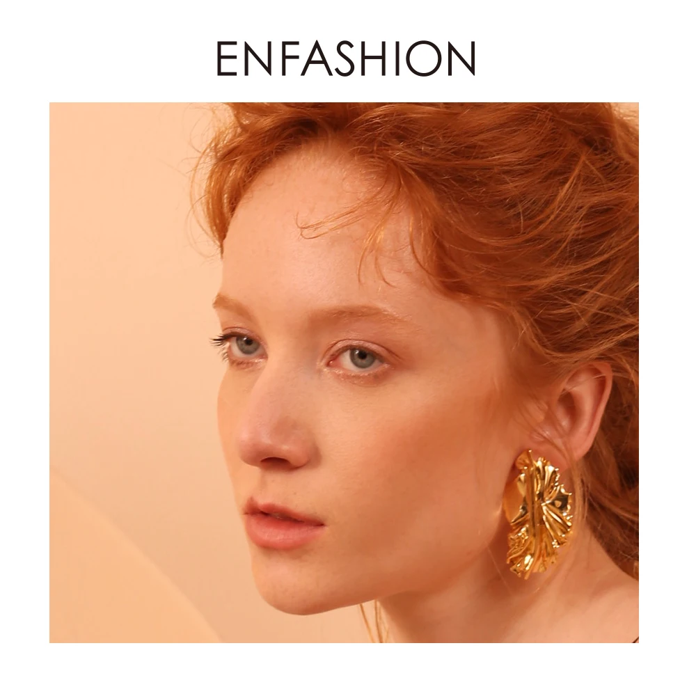 Enfashion Золотые листья серьги для женщин Золотой Цвет листьев Висячие сережки Oorbellen