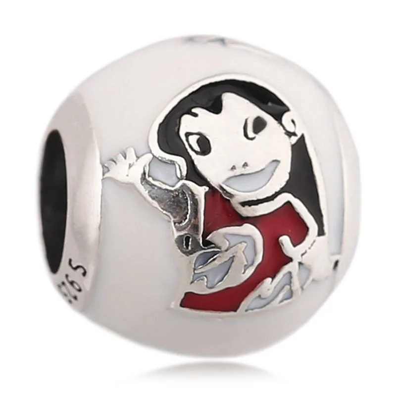 

Beads for Jewelry Making Lilo & Stitch Charm Mixed Enamel 925 Sterling Silver Jewelry Woman DIY Fit Pandora Original Bracelets