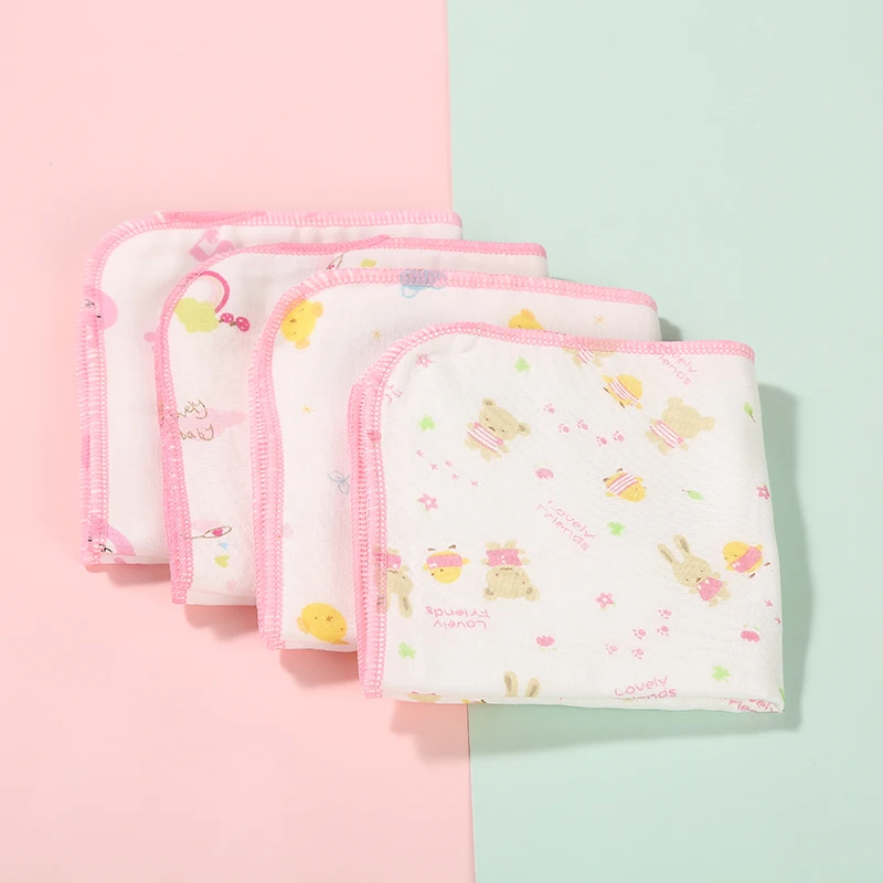 

High density cotton printed gauze handkerchief children towels baby mouth water towels baby milk towels 30X30CM