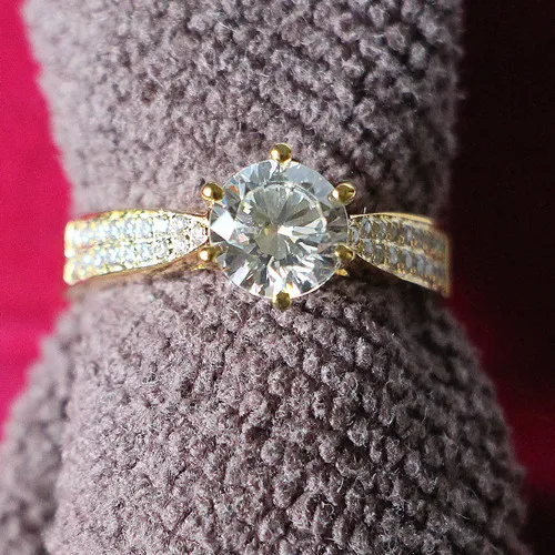 1.5CTW Тест Положительный Moissanite бриллиантовое кольцо тест положительная гарантия