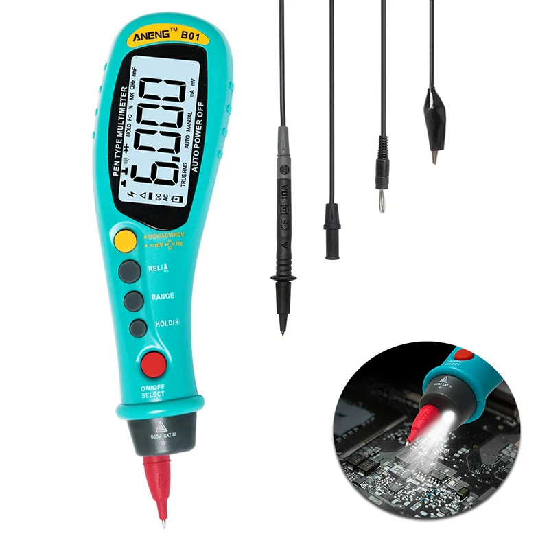 

B01 Pen Type Digital Multimeter Auto-Rang True RMS NCV AC/DC Voltage Electronic Meter multimetro diagnostic-tool tester AA