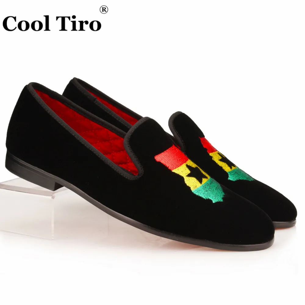 Velvet Slippers Loafers Embroidery (1)
