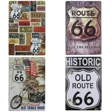 30X20 см ретро металл США Route 66 Олово пластинки со знаками для бар паб кафе знак Настенный декор музыка бляшек Тинтин Pin Up доска Винтаж H5