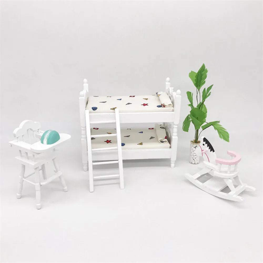 

Miniature Dolls Simulation home Mini Dollhouse Furniture Bed Set Miniature Living Room Kids Pretend Play Toy T718