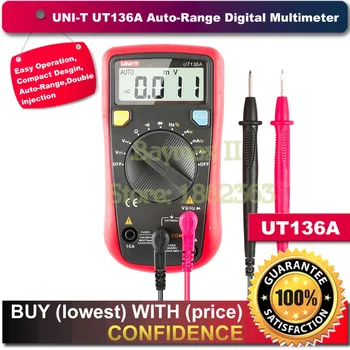 

UNI-T UT136A Auto Range Data Hold DMM Digital Multimeters with Frequency Duty Cycle Test Multimetro LCR Meter