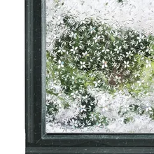 45*200 см прозрачный Гипсофилы белый цветы матовое самоклеющаяся пленка, пвх декоративную наклейки на стекло, витражная стикеры на окна, Электростатическая адсорбция аква принт обои для стен