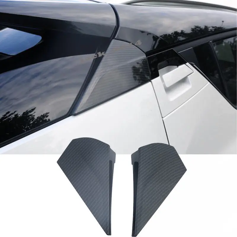 Carbon fiber Rear Window Spoilers Wing Cover Trim Fit For Toyota CHR C
