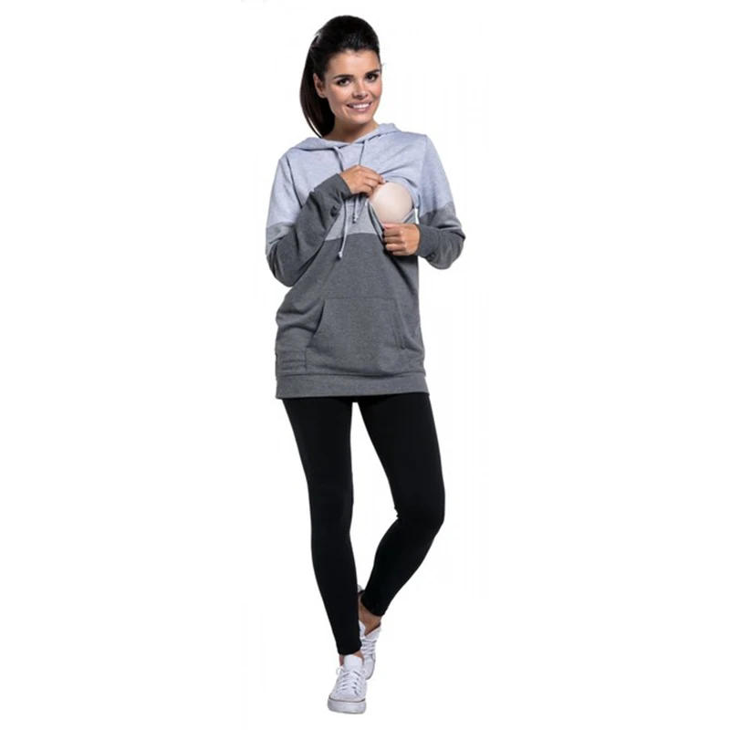 Maternity Hoodies Sweatsgurt Pregnant Woman Nursing Pullover Breastfeeding Hoodies Pregnant Women Mother Breast Feeding Clothing