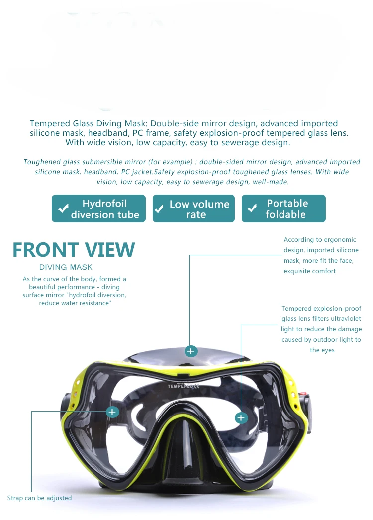 Профессиональная маска для подводного плавания трубки маска оборудования очки дайвинг плавание легкое дыхание трубки для взрослых