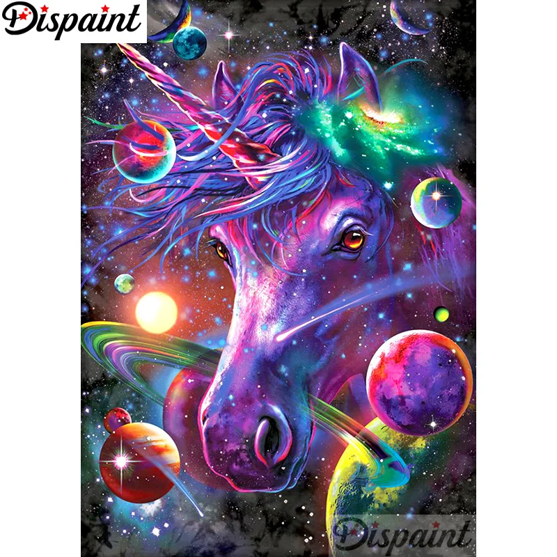 

Dispaint Full Square/Round Drill 5D DIY Diamond Painting "Unicorn planet" 3D Embroidery Cross Stitch Home Decor Gift A12889