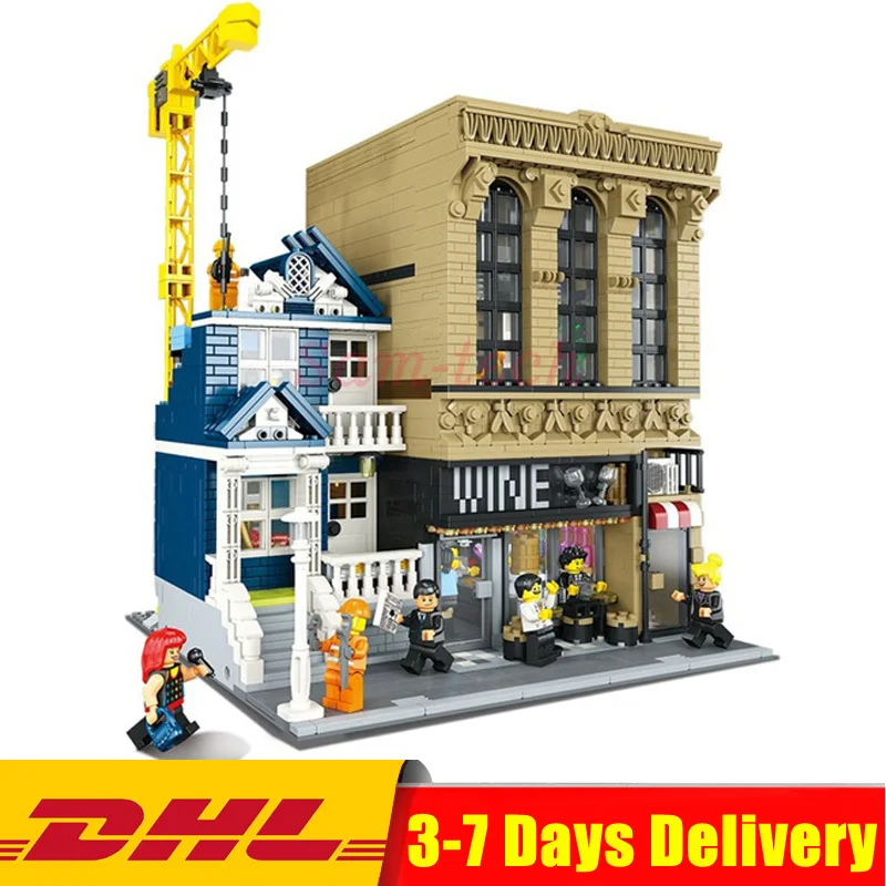 

Lepin 15035 2841Pcs Genuine Creative Streetsight MOC Series The Bars and Financial Companies Set Building Blocks Bricks Toys