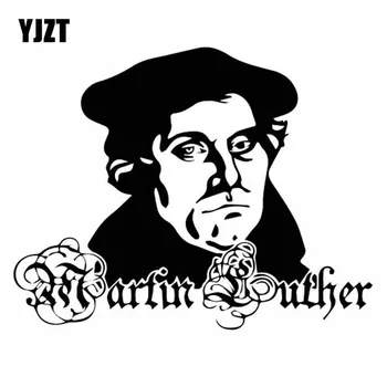 

YJZT 16CM*12.7CM Martin Luther highest quality Vinyl Decal Car Sticker Cool Black/Silver C27-0223