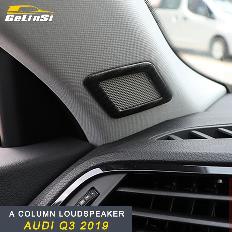 

GELINSI Car Styling A Column Loudspeaker Sound Circle Cover Trim Frame Sticker Interior Accessories for Audi Q3 F3 2019