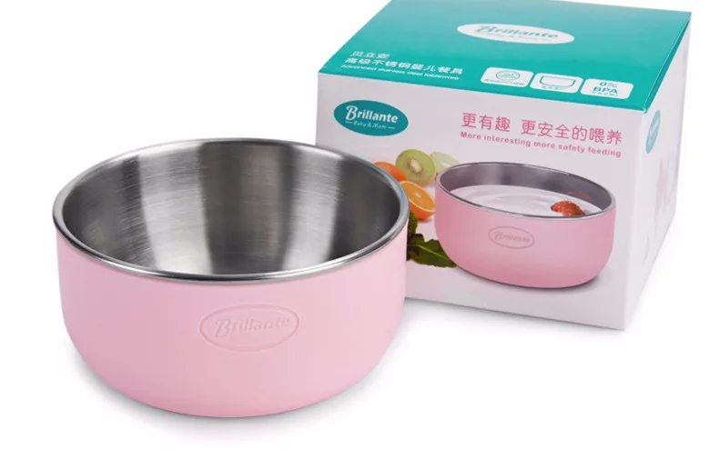 1PC Baby Anti Fall Bowl Baby Heat Retaining Warm Divided Bowl Toddler Water Injected Insulated Feeding Bowl with Sucker Green