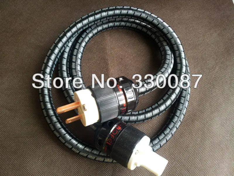 

gaofei US AC power cable copper wire conductor and red copper power plug audiophile