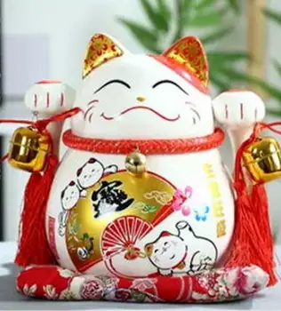 

Lucky cat large ornaments cashier Taiwan ceramic deposit piggy bank furnishings shop opening creative gifts