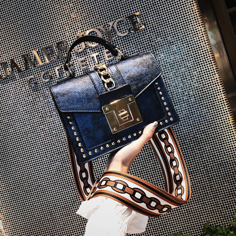 

Designer Vintage Rivet Shoulder Evening Clutch Bag Luxury Handbag For Women Bags PU Leather Messenger Crossbody Bags Tote Purse