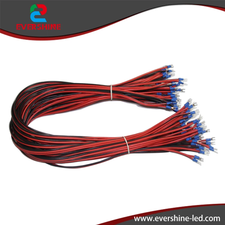 

10Pcs/lot 50cm Long Pure Copper Power Supply Cable Power Wire for LED Display LED Screen Accessories