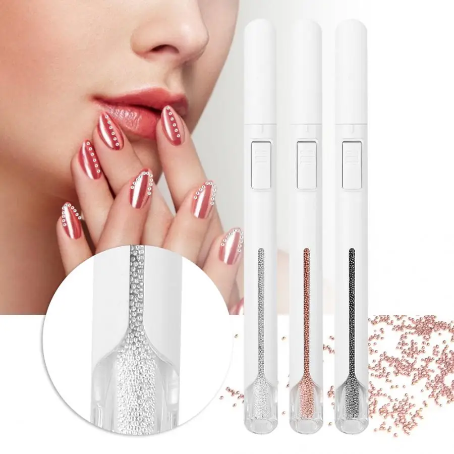 0.8mm Nail Beads Dotting Bullion Pen Manicure Decoration Tool | Красота и здоровье