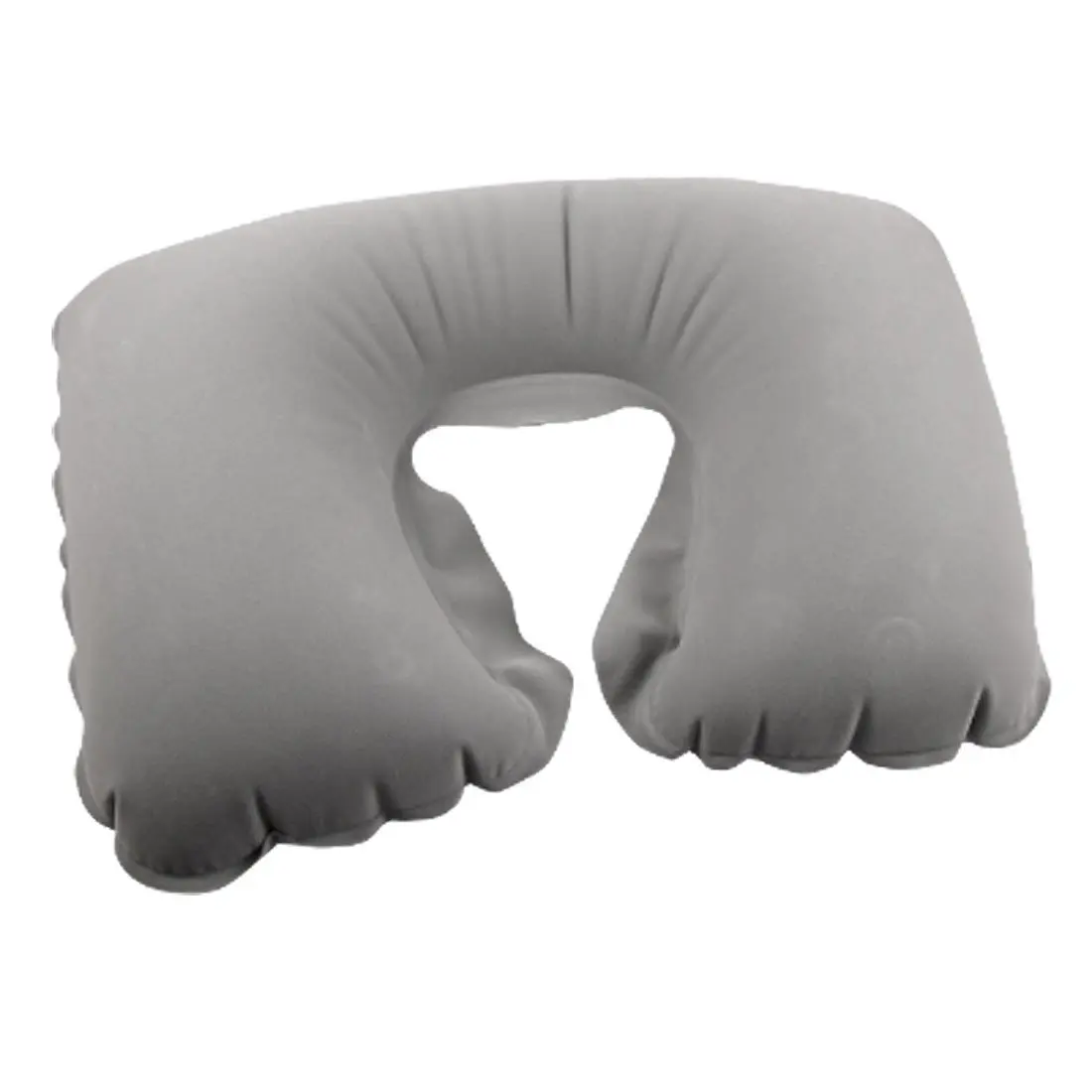 U Shaped Travel Inflatable Surface Pain Relief Neck Pillow Grayin