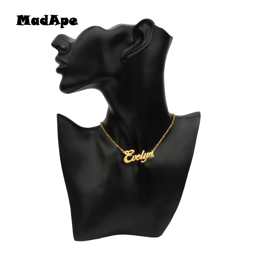 MadApe 2019 модная цепочка с подвеской золотого цвета из нержавеющей стали буквами