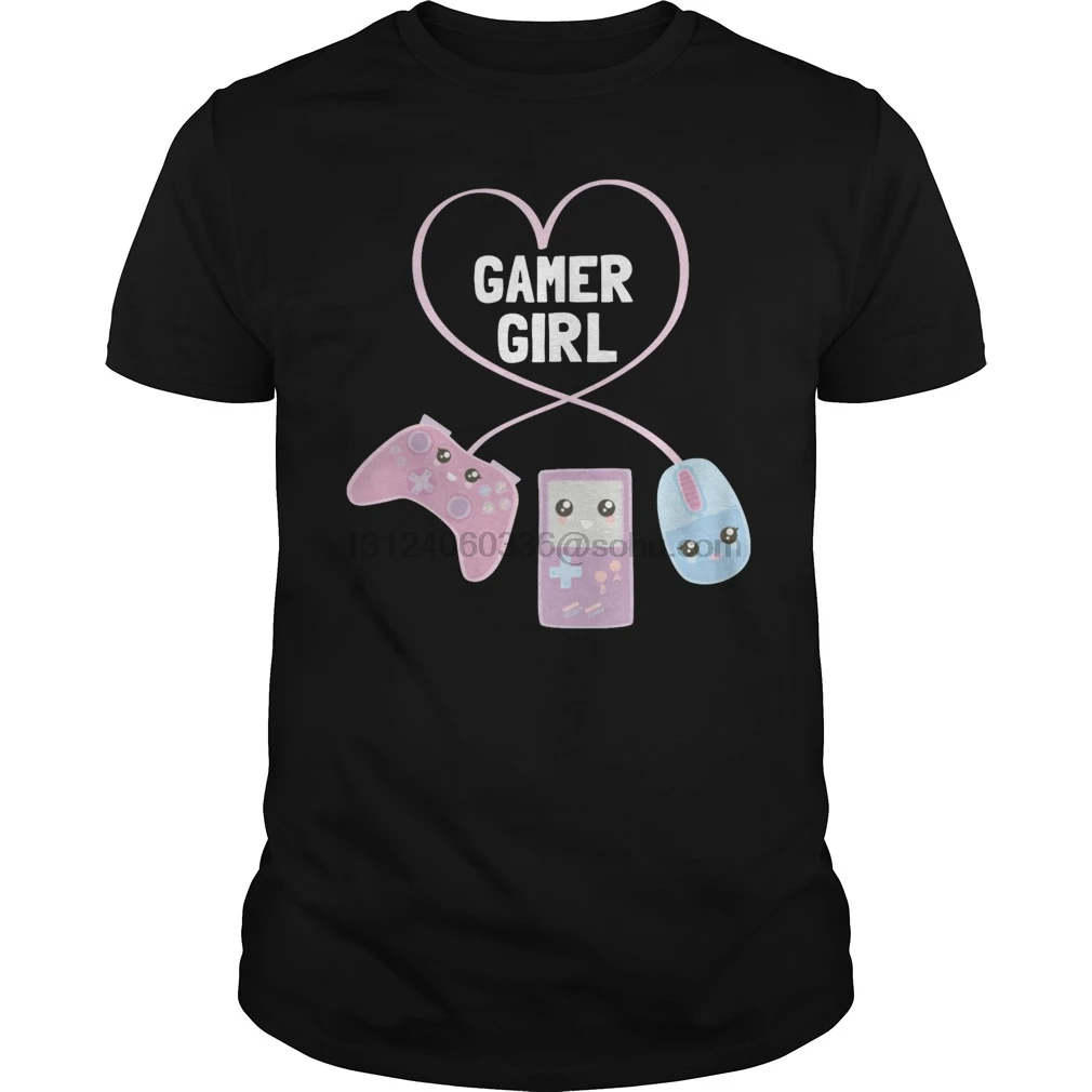 Men tshirt Short sleeve Gamer Girl T-Shirt(1) cool O neck Women t-shirt | Мужская одежда