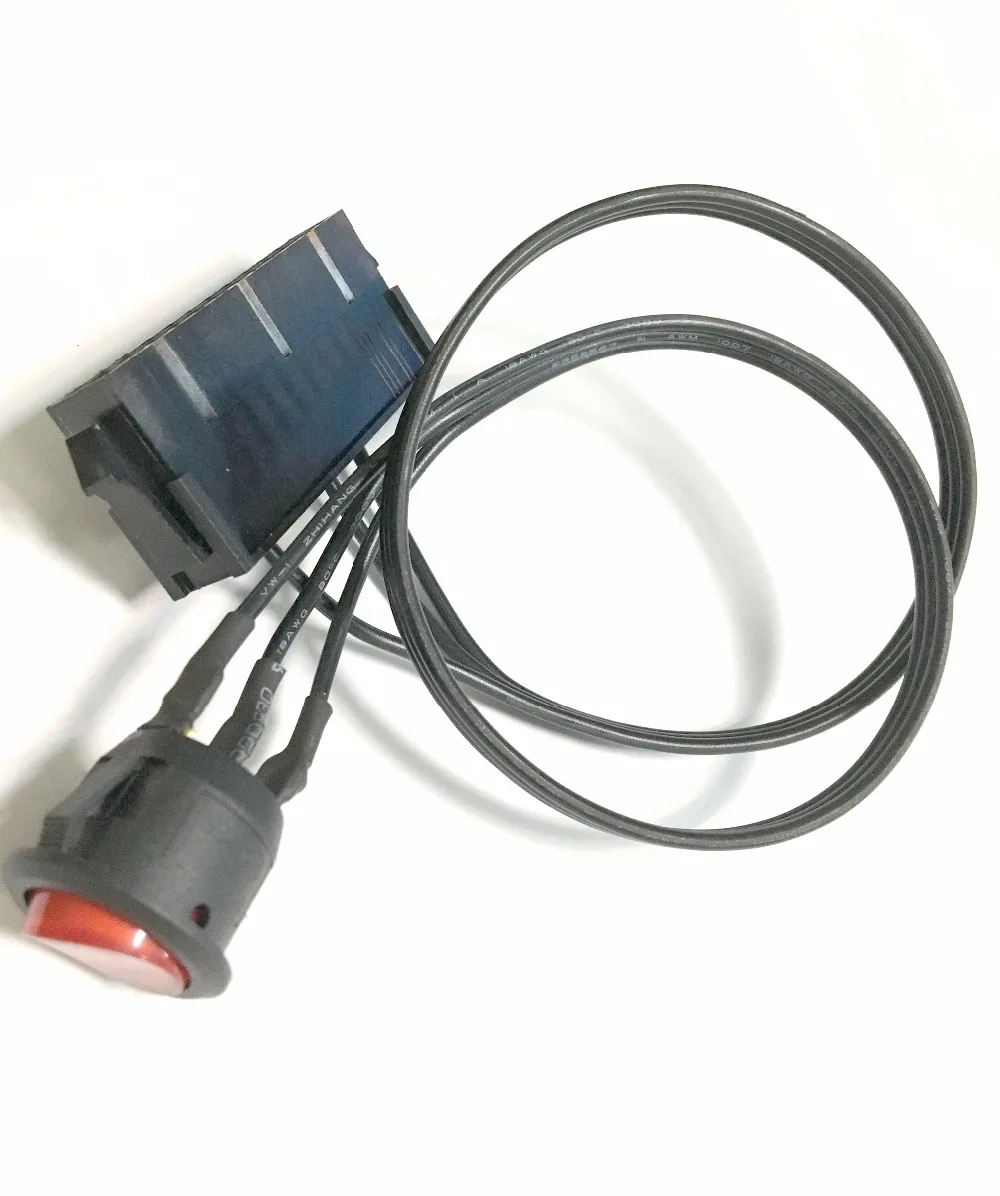 50 قطعة/الوحدة التعدين الطاقة التبديل شعبية عالية الجودة pc 24pin atx/eps الطائر بدء امدادات الطاقة على/قبالة التبديل مع الضوء