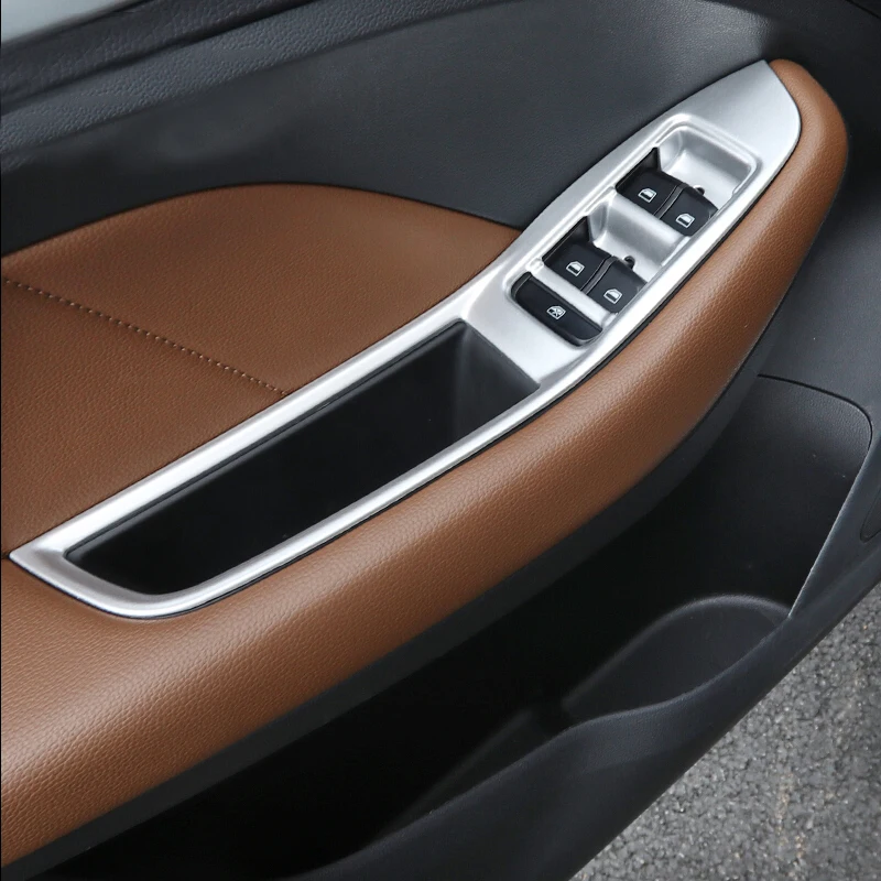 

ABS Matte For MG ZS 2018 LHD accessories Car Door Window glass Lift Control Switch Panel Cover Trim Car Styling 4pcs