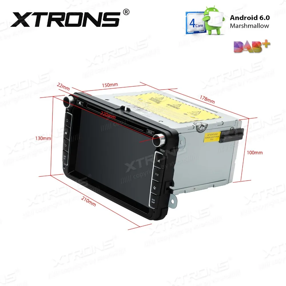 Best XTRONS 7" Android Radio Car DVD Player Stereo GPS Navigation USB for VW Volkswage Vento Sharan Magotan SEAT Leon Mk2 for SKODA 4