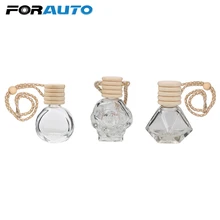 Кристалл Стекло автомобиля флакон духов освежитель воздуха контейнер висит Стекло флакон духов кулон автомобиль-Стайлинг для эфирного Масла