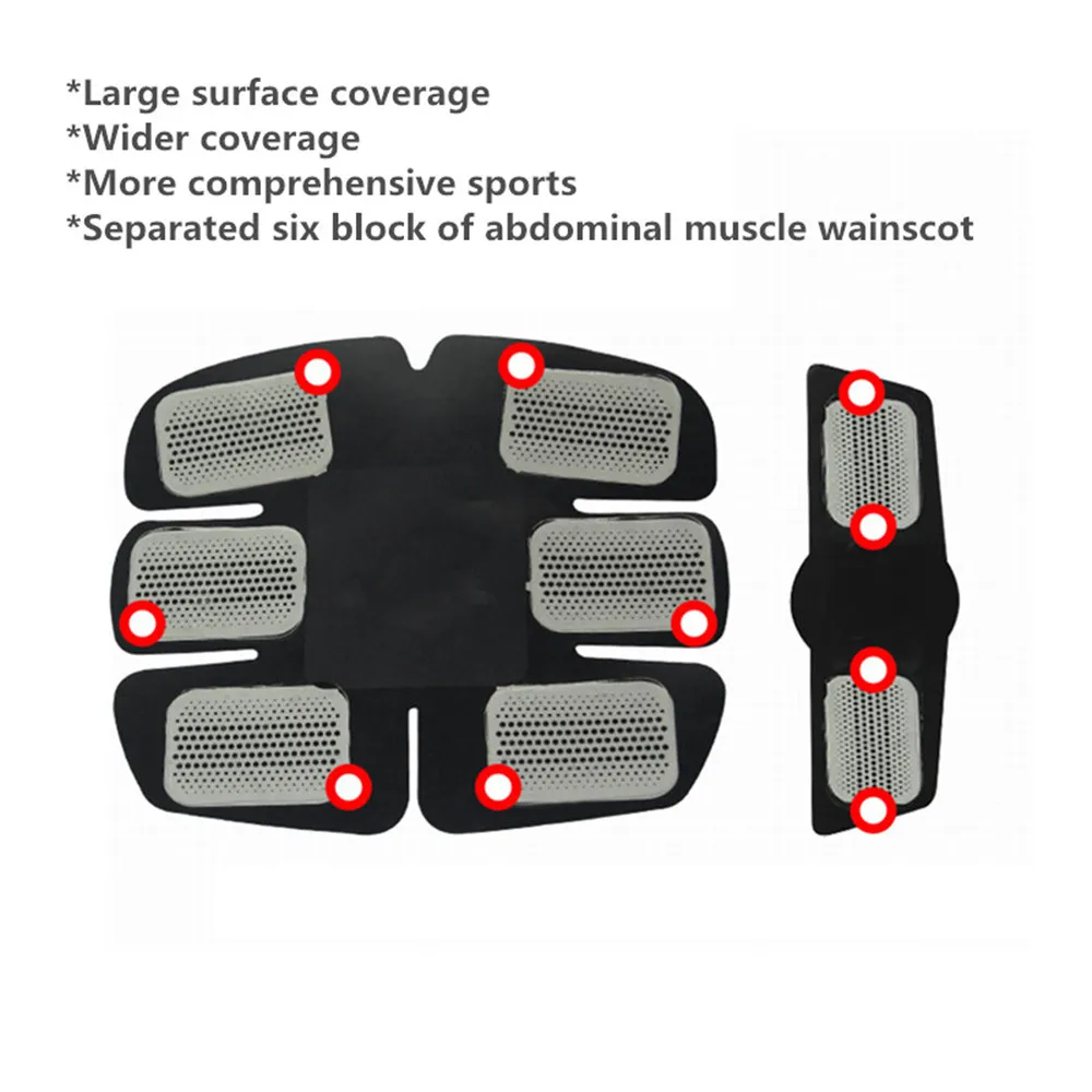 1Set Wireless Smart Abdominal Muscle Toner Gear Abs Body Pad Sculpting Exercise Fitness Massager