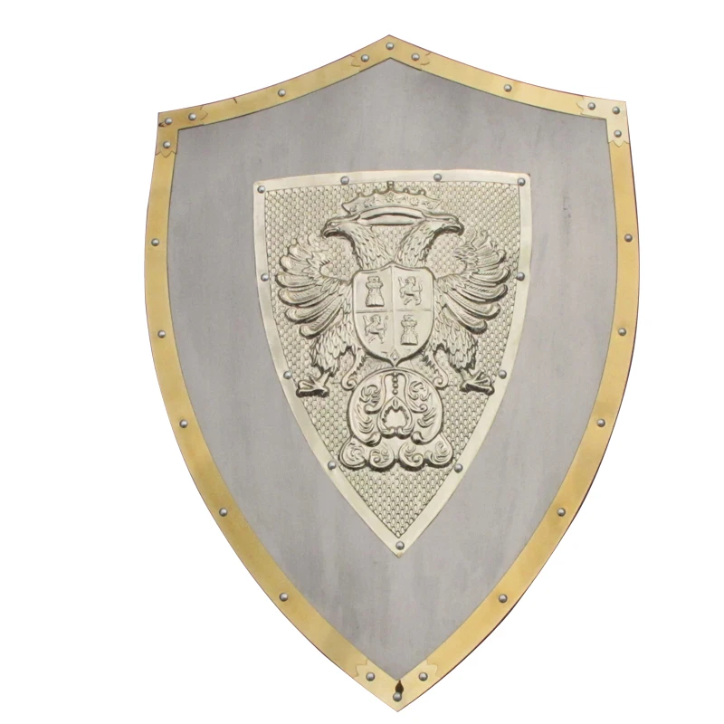 2" Средневековый рыцарь Лев рыцарский щит Броня с держателем меча абсолютно стальной материал ремесло дисплей декоративные