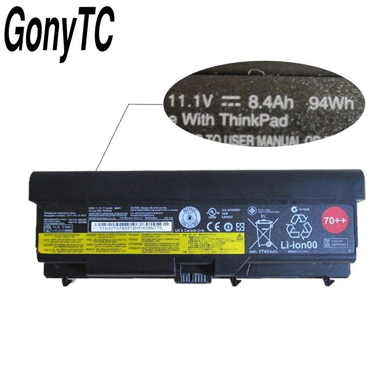 Оригинальный новый аккумулятор GONYTC 11 1 В 94WH 9 ячеек для ноутбука Lenovo Thinkpad SL430 W530