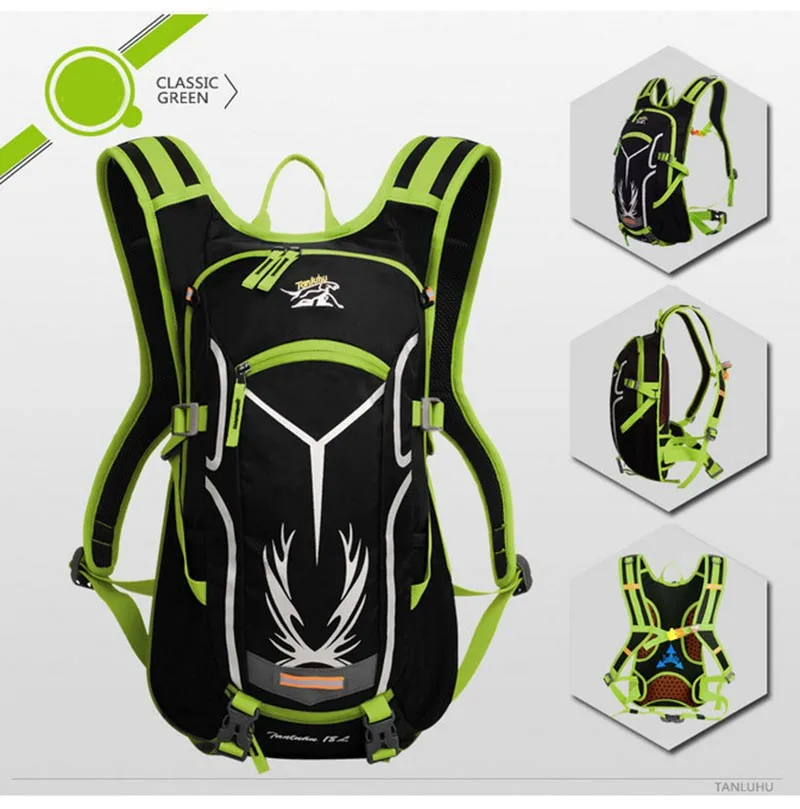 18L Waterproof Breathable Bicycle Backpack Outdoor Sports Riding Travel Mountaineering Hydration Water Bag with Rain Cover (24)