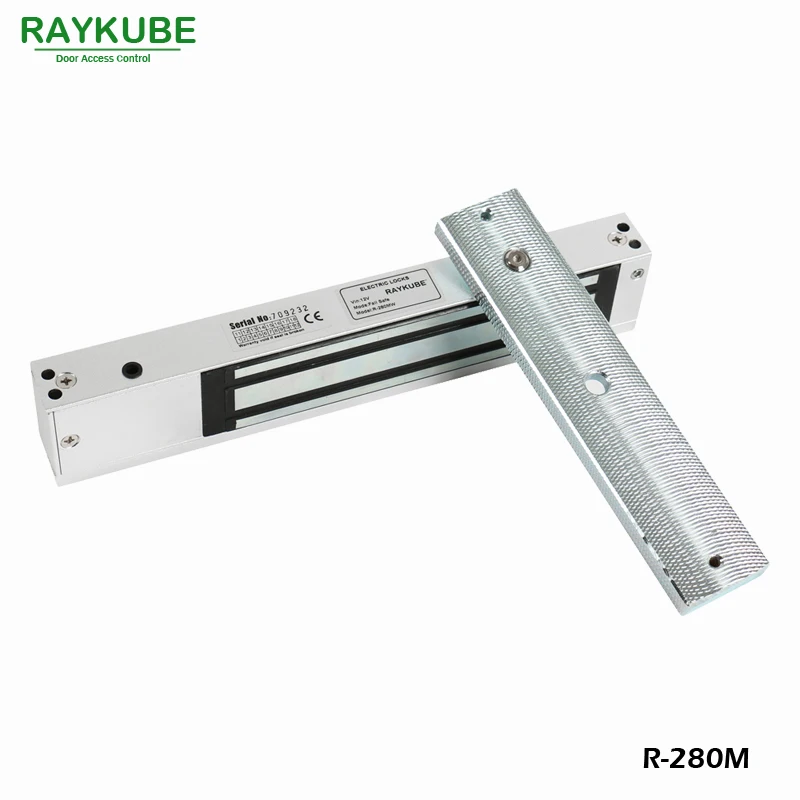RAYKUBE Электрический магнитный замок 280 кг 610LB для система контроля допуска к двери R-280M