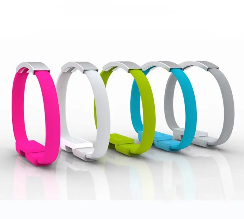 

Multifunction Charm Bracelet Bangles Silicon Wrist Band Portable USB Cable Wire Data Charger Bracelet For Women Men