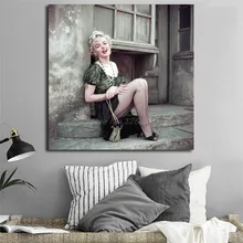 Мэрилин Монро в автобусной остановке, настенный арт, холст, плакат и печать, холст, живопись, декоративная картина для офиса, гостиной, домашнего декора