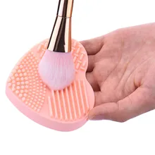 Colorful Heart Shape Clean Make up Brushes Wash Brush Silica Glove Scrubber Board Cosmetic Cleaning Tools for makeup brushes