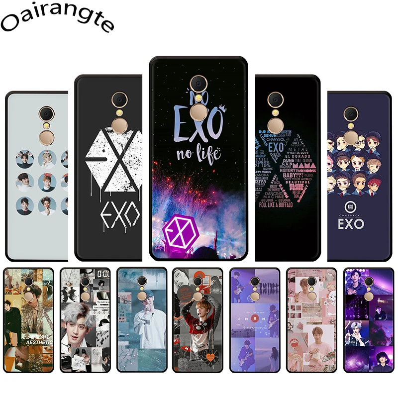 

EXO band k-pop Soft phone cover case for Redmi 4A 4X 5 6 5A 6A 7 Go Note 5 6 7 Pro
