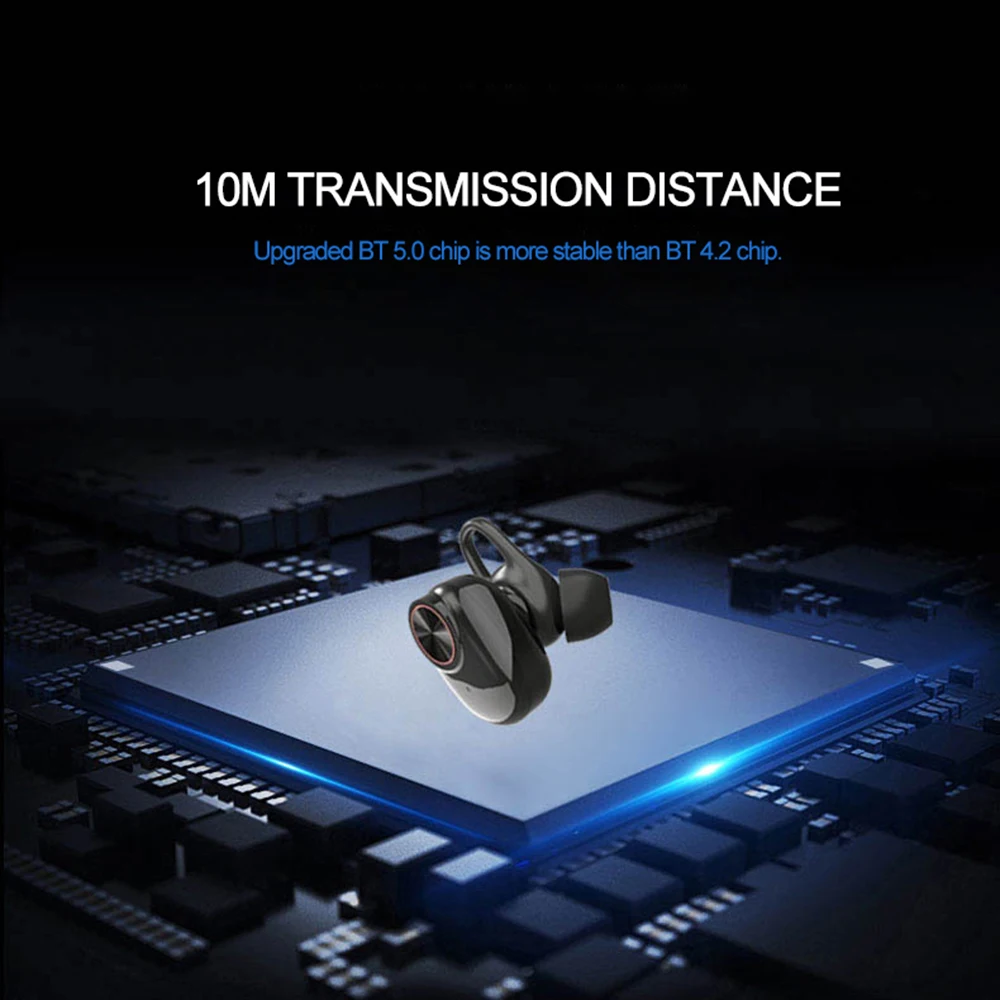 V5 TWS наушники Bluetooth 5,0 гарнитуры настоящие беспроводные музыкальные наушники бас HiFi наушники с двумя микрофонами 500 мАч зарядная коробка