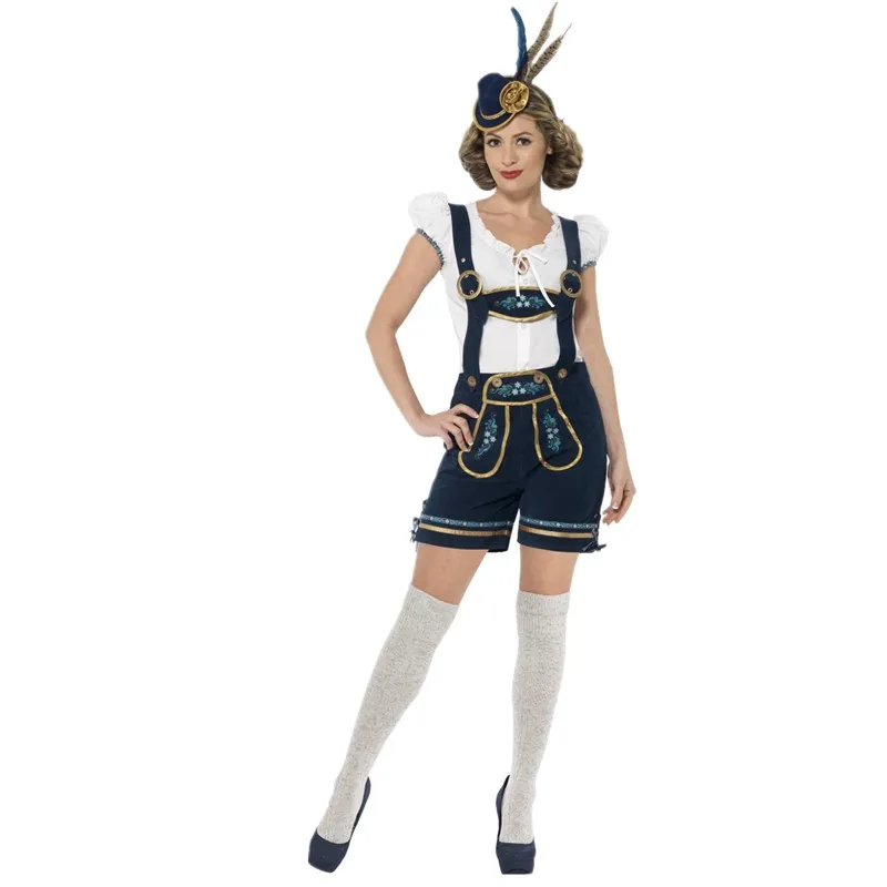Немецкий праздничный костюм на Октоберфест Lederhosen платье для девушек в баре