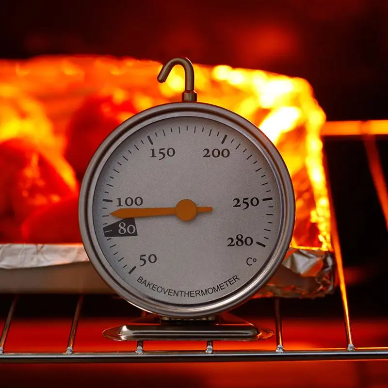 

Hot Food Meat Temperature Stand Up Dial Oven Thermometer Stainless Steel Gauge Gage Large Diameter Dial Kitchen Baking Supplies