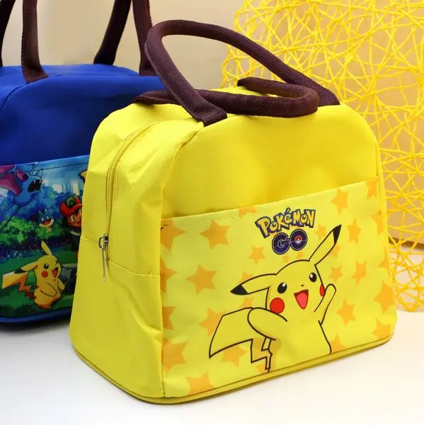 

Girl Boys Kids Cartoon Pikachu Food Lunch Bag Hnadbag Box Storage Container Gift 24x20x16cm